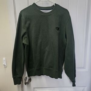 Champion Men's Forest Green Crewneck Heavy Weight Sweater
